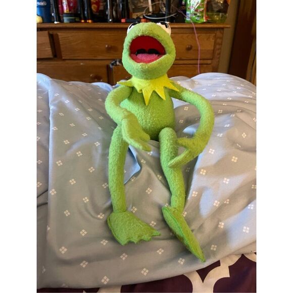Applause Green Muppets Kermit the Frog Poseable Bendable Plush Toy 14" - Picture 13 of 15
